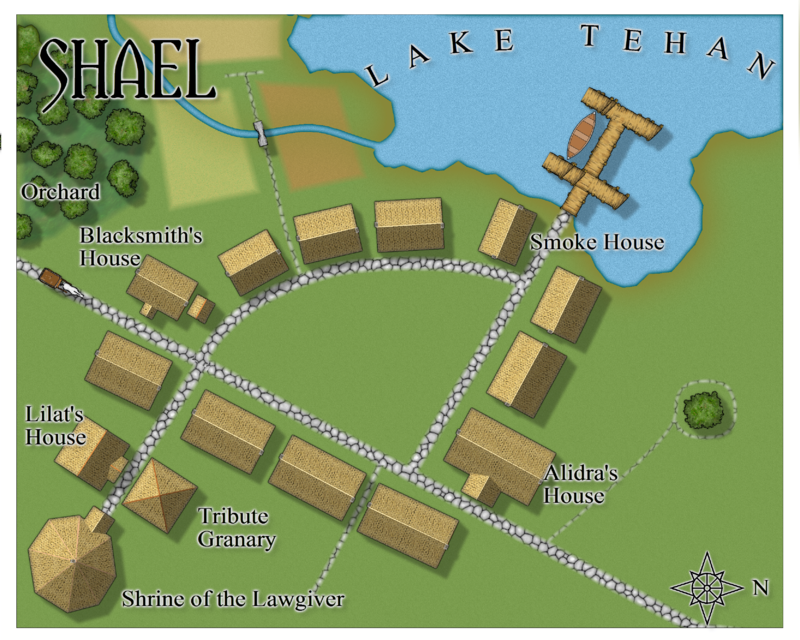 A map of the village of Shael